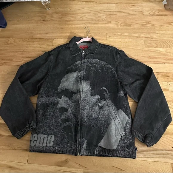 Supreme John Coltrane A Love Supreme Denim Harrington Jacket - Black